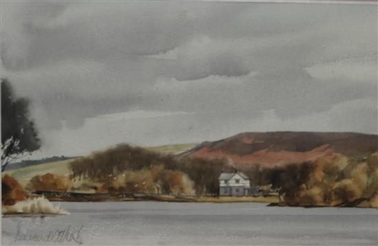 Bernard Atherton, watercolour, The Black and White House